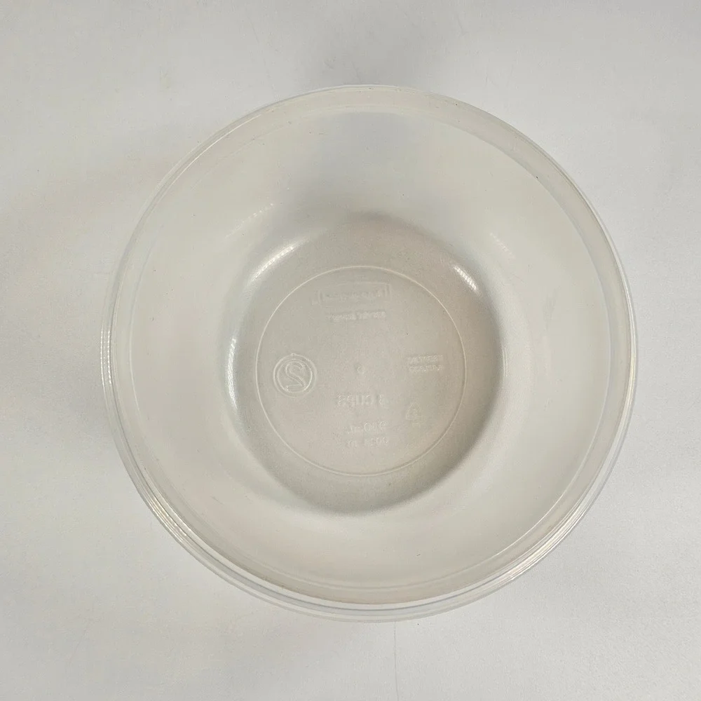 Vtg Rubbermaid Servin Saver 4 Cup Round Food Storage Container Almond 0028 0027